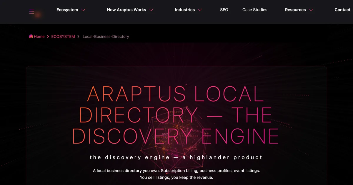 Araptus Local Directory — The Discovery Engine | Araptus